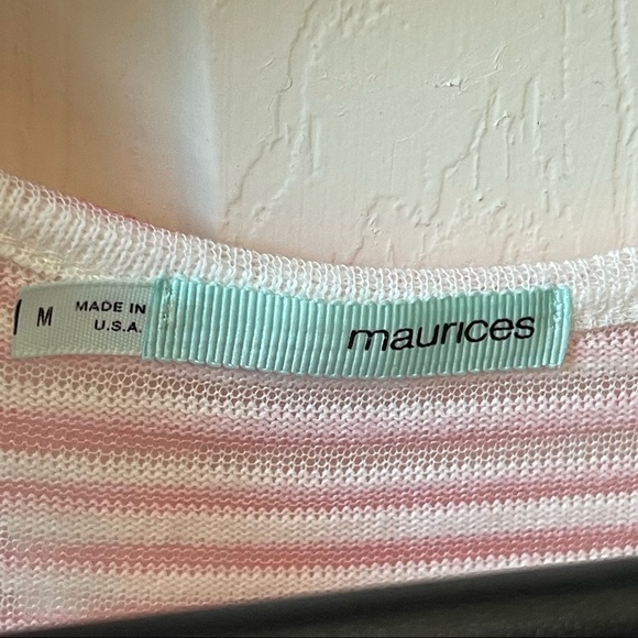 Maurice’s red and white striped shirt - Picture 2 of 5